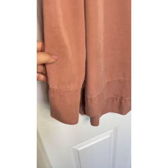 Lou &‎ Grey Blush Collared Long Sleeve Blouse High Low Size Small - Picture 2 of 9